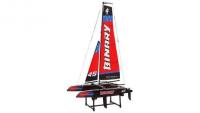 Voilier - RTR - Catamaran rouge Binary  - J2C03 radio Mode 2 - bateau