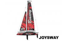 Barca a vela - RTR - Catamarano rosso Binary V2 - J2C03 radio Modo 2