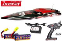 Race Boat - Electric - RTR - Alpha - BRUSHLESS - HRC COMBO 2x 11.1V 4500mAh 40C LiPo - red color