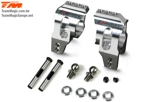 K Factory - KF2104 - Option Part - E4RS/FS/JR/JS/D/E4D-MF - Alum. 7075 Rear Hub Carrier Set (Toe-in 1.5 degree)