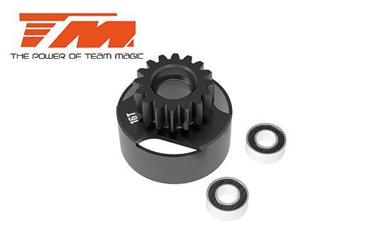 K Factory - KF6505A-16 - Clutch Bell - 1/8 - Ventilated - with Ball Bearings - 16T