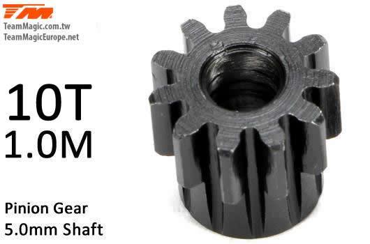 K Factory - KF6602-10 - Pinion Gear - 1.0M / 5mm Shaft - Steel - 10T