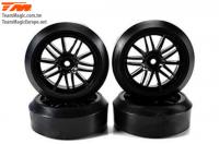 Gomme - 1/10 Drift - montato - Cerchi 15-Spoke - 12mm Hex - Soft (4 pzi)