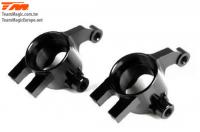 Option Part - E4D-MF - Aluminum 7075 - Steering Block - Black (2 pcs)