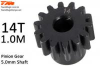 Pinion Gear - 1.0M / 5mm Shaft - Steel - 14T