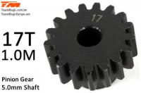 Pinion Gear - 1.0M / 5mm Shaft - Steel - 17T
