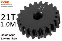 Pinion Gear - 1.0M / 5mm Shaft - Steel - 21T