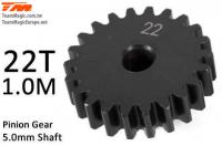 Pinion Gear - 1.0M / 5mm Shaft - Steel - 22T