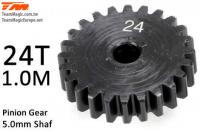 Pinion Gear - 1.0M / 5mm Shaft - Steel - 24T