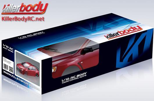 KillerBody - KBD48003 - Body - 1/10 Touring / Drift - 190mm  - Finished - Box - Mitsubishi Lancer Evolution X - Iron Oxide Red