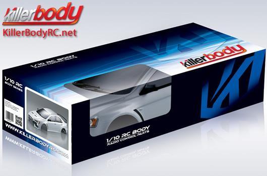 KillerBody - KBD48004 - Body - 1/10 Touring / Drift - 190mm - Finished - Box - Mitsubishi Lancer Evolution X - Silver