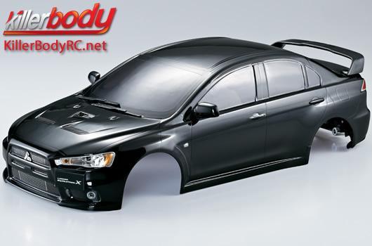 KillerBody - KBD48005 - Body - 1/10 Touring / Drift - 190mm - Finished - Box - Mitsubishi Lancer Evolution X - Black