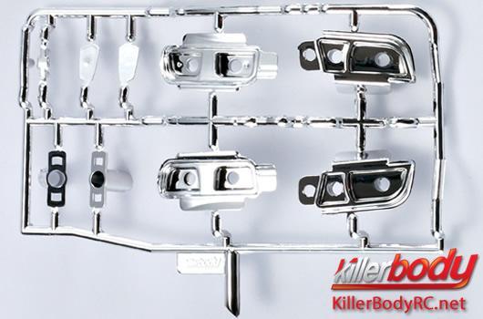 KillerBody - KBD48031 - Body Parts - 1/10 Touring / Drift - Scale - Electroplated Light Bucket Set for Camaro 2011