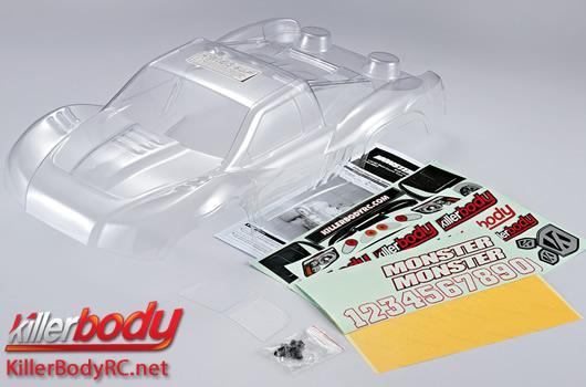 KillerBody - KBD48033 - Carrozzeria - 1/10 Short Course  - Trasparente - Monster - per Traxxas / HPI / Associated Short Course Trucks