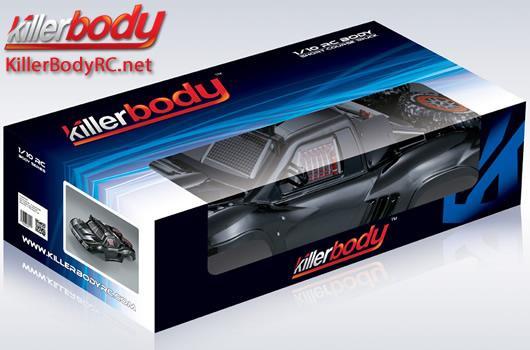 KillerBody - KBD48070 - Body - 1/10 Short Course - Finished - Box - Monster - Carbon Fiber Graphics - fits Traxxas / HPI / Associated Short Course Trucks