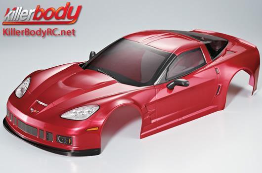 KillerBody - KBD48084 - Karosserie - 1/7 Touring - Traxxas XO-1 - Scale - Fertig lackiert - Box - Corvette GT2 - Dunkelrot