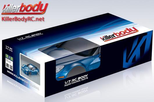 KillerBody - KBD48086 - Carrosserie - 1/7 Touring - Traxxas XO-1 - Scale - Finie - Box - Corvette GT2 - Bleu métal foncé