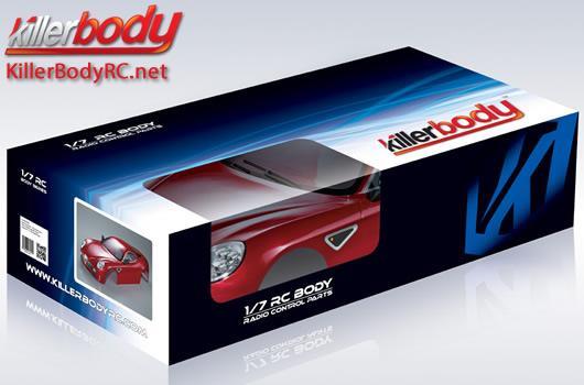 KillerBody - KBD48092 - Body - 1/7 Touring - Traxxas XO-1 - Scale - Finished - Box - Alfa Romeo 8C - Dark Metallic Red