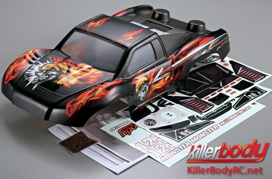 KillerBody - KBD48166 - Body - 1/10 Short Course  - Painted - Monster - Mars Graphics - fits Traxxas / HPI / Associated Short Course Trucks