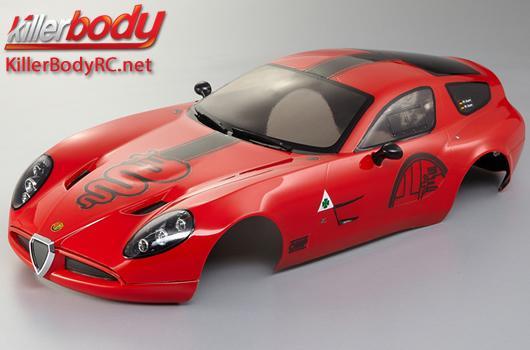 KillerBody - KBD48249 - Carrosserie - 1/10 Touring / Drift - 195mm  - Finie - Box - Alfa Romeo TZ3 Corsa - Rouge