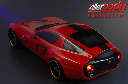 KillerBody - KBD48249 - Karosserie - 1/10 Touring / Drift - 195mm  - Fertig lackiert - Box - Alfa Romeo TZ3 Corsa - Rot