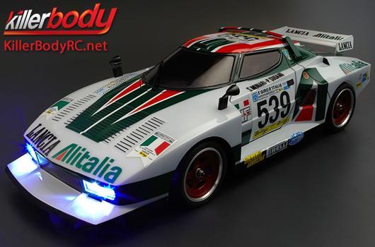 KillerBody - KBD48250 - Karosserie - 1/10 Touring / Drift - 195mm  - Fertig lackiert - Box - Lancia Stratos (1977 Giro d'Italia) - Racing