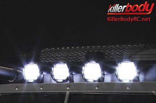 KillerBody - KBD48278 - Pièces de carrosserie - 1/10 Truck - Scale - Phare supplémentaire - Noir