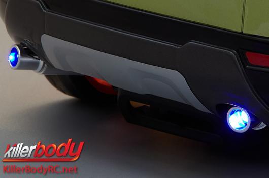 KillerBody - KBD48284 - Body Parts - 1/10 Accessory - Scale - Exhaust Pipe - LED compatible - Single type (2 pcs)