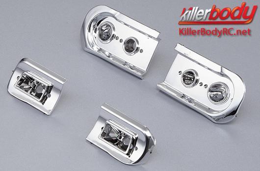 KillerBody - KBD48326 - Parti di carrozzeria - 1/10 Touring / Drift - Scale - Supporto di faro cromato per Alfa Romeo 2000 GTAm