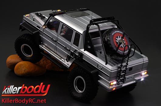 KillerBody - KBD48336 - Carrosserie - 1/10 Crawler - Scale - Finie - Box - Horri-Bull - Silver - fits Axial 2012 Jeep Wrangler