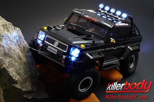KillerBody - KBD48338 - Body - 1/10 Crawler - Finished - Box - Horri-Bull - Black - fits Axial 2012 Jeep Wrangler