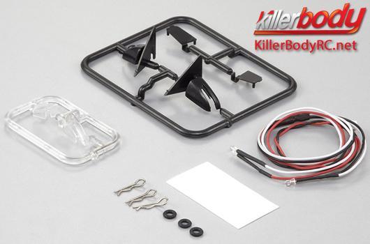 KillerBody - KBD48358 - Light Kit - 1/10 TC/Drift - Scale - LED - Wing Mirror with LED Unit Set