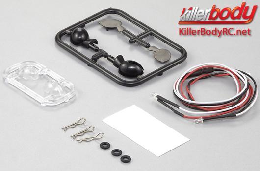 KillerBody - KBD48359 - Lichtset - 1/10 TC/Drift - Scale - LED - Spiegel mit LED Unit Set