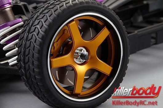 KillerBody - KBD48365SL - Ecrous de roues - M4 strié flasqué - Aluminium - Silver (4 pces)