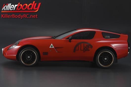 KillerBody - KBD48373 - Chassis de démo de carrosserie - pour 1/10 Alfa Romeo TZ3 Corsa