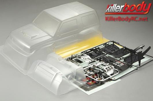KillerBody - KBD48399 - Karosserie - 1/10 Crawler - Scale - Unlackiert - Mitsubishi Pajero EVO 1998 - fits Traxxas Telluride 4X4 & Tamiya HILUX High-Lift