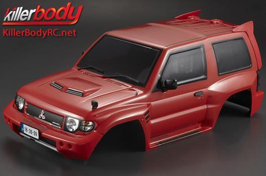 KillerBody - KBD48403 - Body - 1/10 Crawler - Scale - Finished - Box - Mitsubishi Pajero EVO 1998 - Red - fits Traxxas Telluride 4X4 & Tamiya HILUX High-Lift