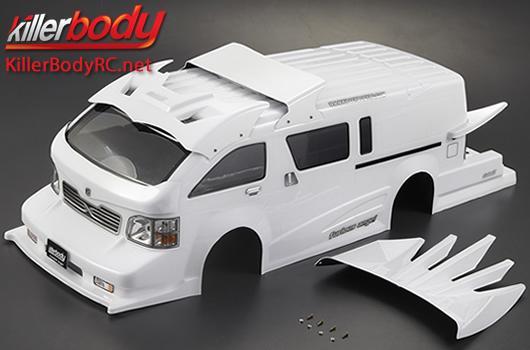 KillerBody - KBD48408 - Carrosserie - 1/10 Touring / Drift - 195mm - Scale - Finie - Box - Furious Angel - Blanc