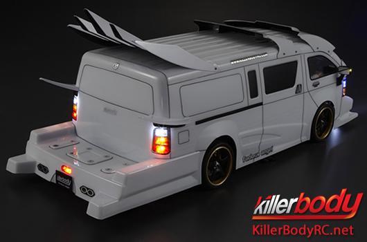 KillerBody - KBD48408 - Carrosserie - 1/10 Touring / Drift - 195mm - Scale - Finie - Box - Furious Angel - Blanc