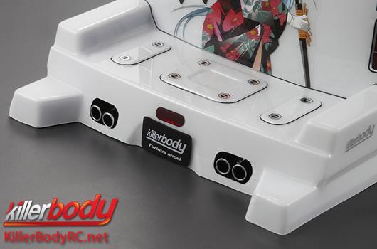 KillerBody - KBD48408 - Body - 1/10 Touring / Drift - 195mm - Scale - Finished - Box - Furious Angel - White