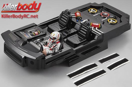 KillerBody - KBD48412 - Pièces de carrosserie - 1/10 Touring / Drift - Scale - Set de Cockpit (conducteur à gauche) Fini pour Furious Angel