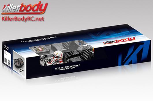 KillerBody - KBD48412 - Pièces de carrosserie - 1/10 Touring / Drift - Scale - Set de Cockpit (conducteur à gauche) Fini pour Furious Angel