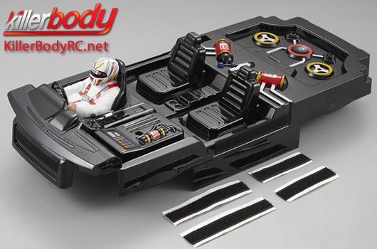 KillerBody - KBD48413 - Pièces de carrosserie - 1/10 Touring / Drift - Scale - Set de Cockpit (conducteur à droite) Fini pour Furious Angel