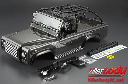 KillerBody - KBD48415 - Karosserie - 1/10 Crawler - Scale - Fertig lackiert - Box - Marauder - Gunmetal - fits Axial SCX10 Chassis
