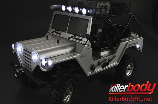 KillerBody - KBD48443 - Carrosserie - 1/10 Crawler - Scale - Finie - Box - Warrior - Silver - fits Axial SCX10 Chassis