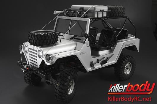 KillerBody - KBD48443 - Body - 1/10 Crawler - Scale - Finished - Box - Warrior - Silver - fits Axial SCX10 Chassis