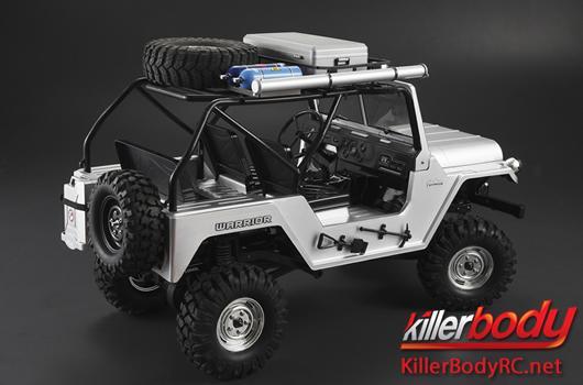 KillerBody - KBD48443 - Karosserie - 1/10 Crawler - Scale - Fertig lackiert - Box - Warrior - Silber - fits Axial SCX10 Chassis