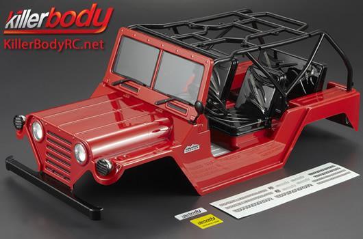 KillerBody - KBD48444 - Body - 1/10 Crawler - Scale - Finished - Box - Warrior - Red - fits Axial SCX10 Chassis