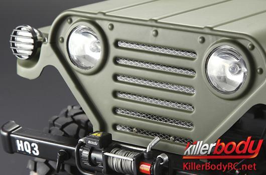 KillerBody - KBD48446 - Karosserie - 1/10 Crawler - Scale - Fertig lackiert - Box - Warrior - Matte Militär Grün - fits Axial SCX10 Chassis