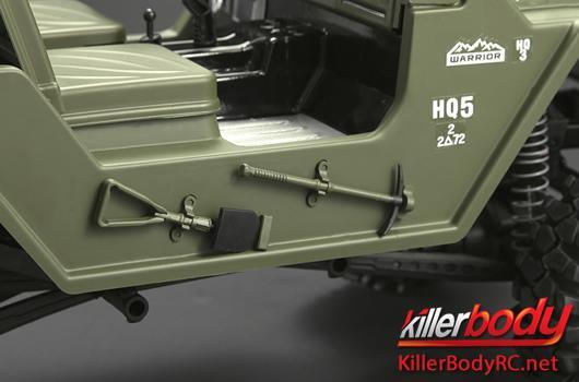 KillerBody - KBD48446 - Karosserie - 1/10 Crawler - Scale - Fertig lackiert - Box - Warrior - Matte Militär Grün - fits Axial SCX10 Chassis